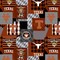 Sykel Enterprises-University of Texas  Minky Fabric with Geometric Design-Texas Longhorns Minky Fleece Sold By The Yard